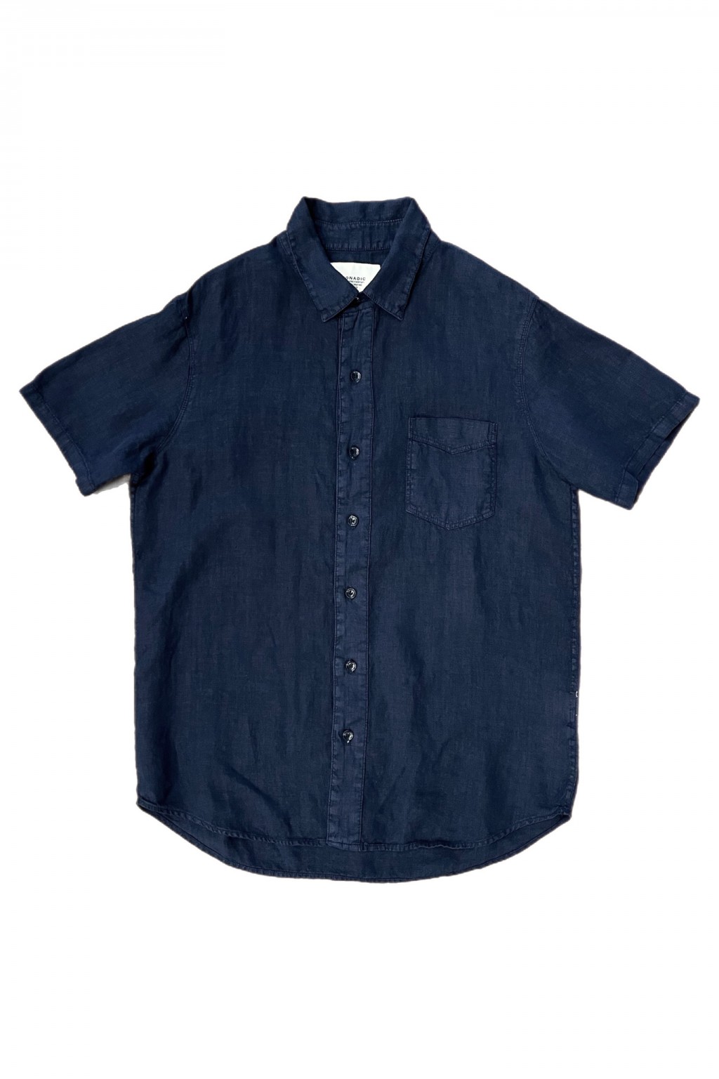 Monadic Fillmore SS Shirt Navy Linen