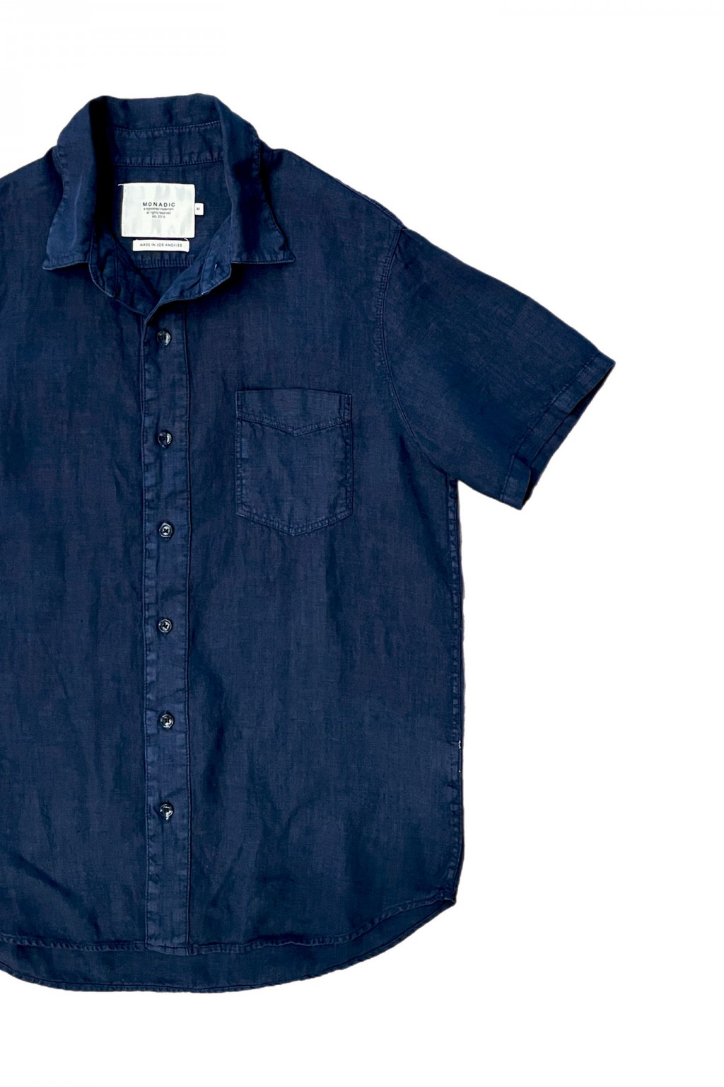 Monadic Fillmore SS Shirt Navy Linen