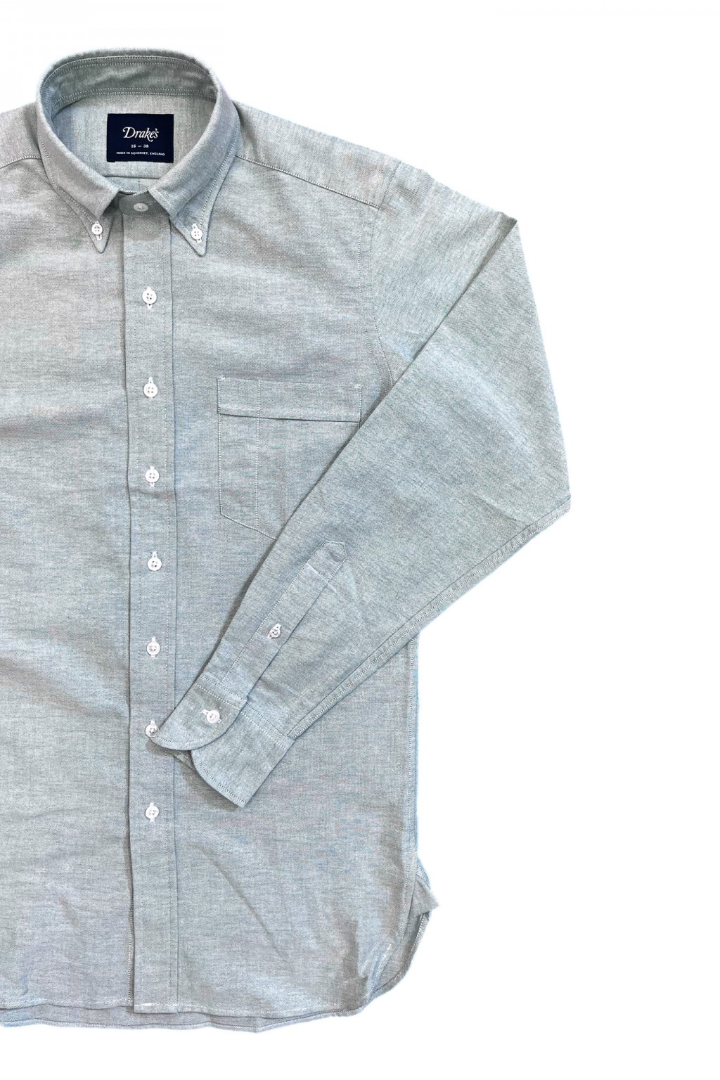 Drake's Button-Down Oxford Shirt Green