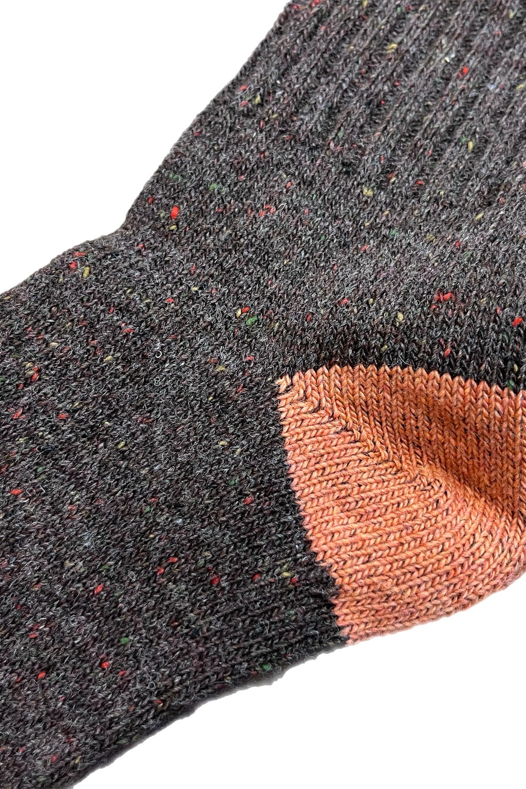 AnonymousIsm Tweed Nep Crew Sock Brown