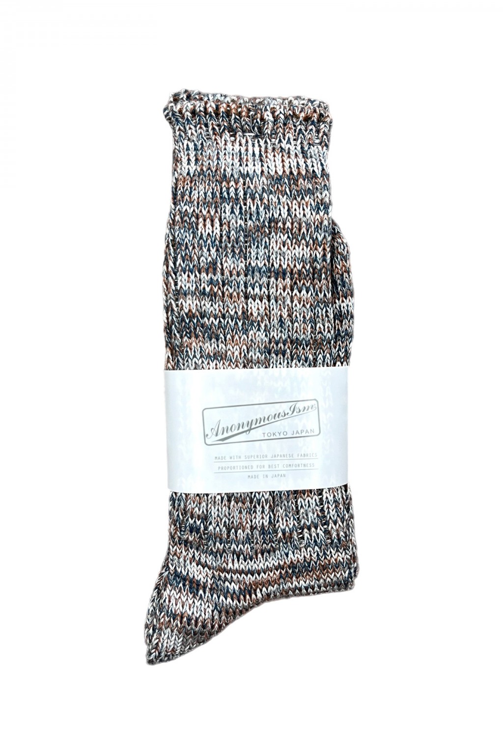 AnonymousIsm 5 Color Mix Crew Sock S. Beige