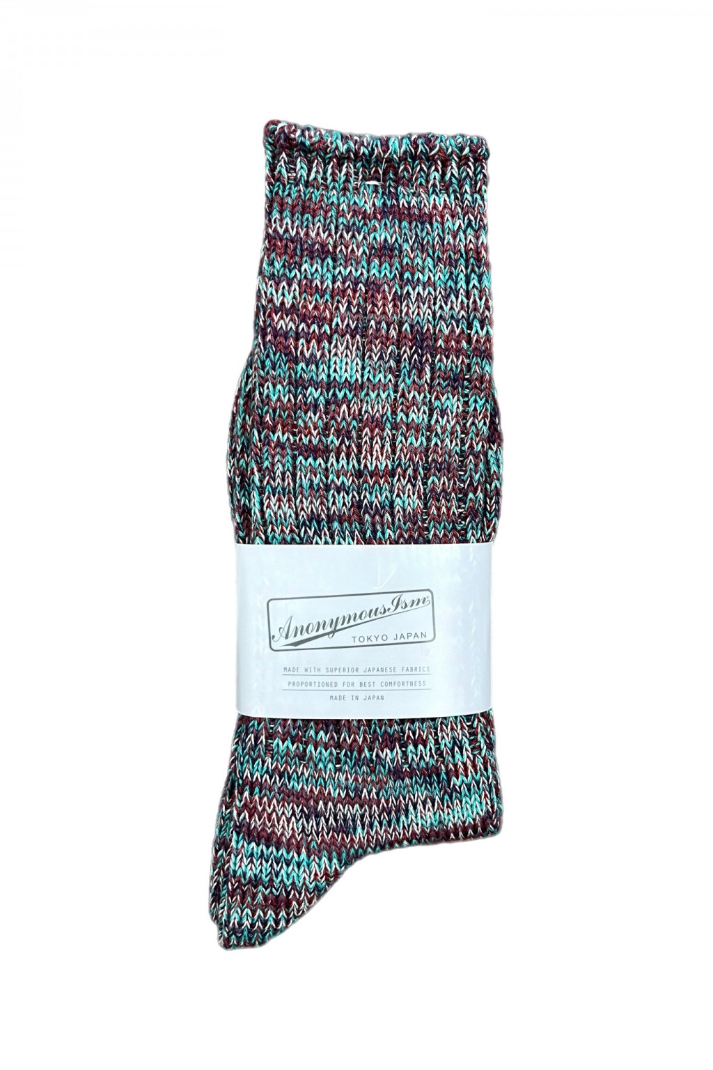 AnonymousIsm 5 Color Mix Crew Sock D. Violet