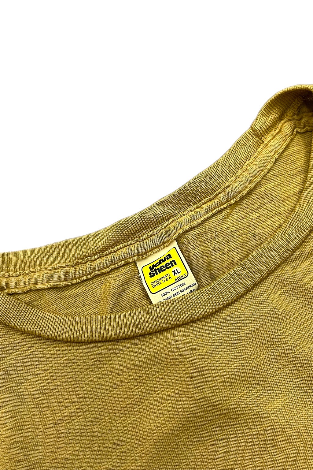 Velva Sheen Rolled T-Shirt Mustard