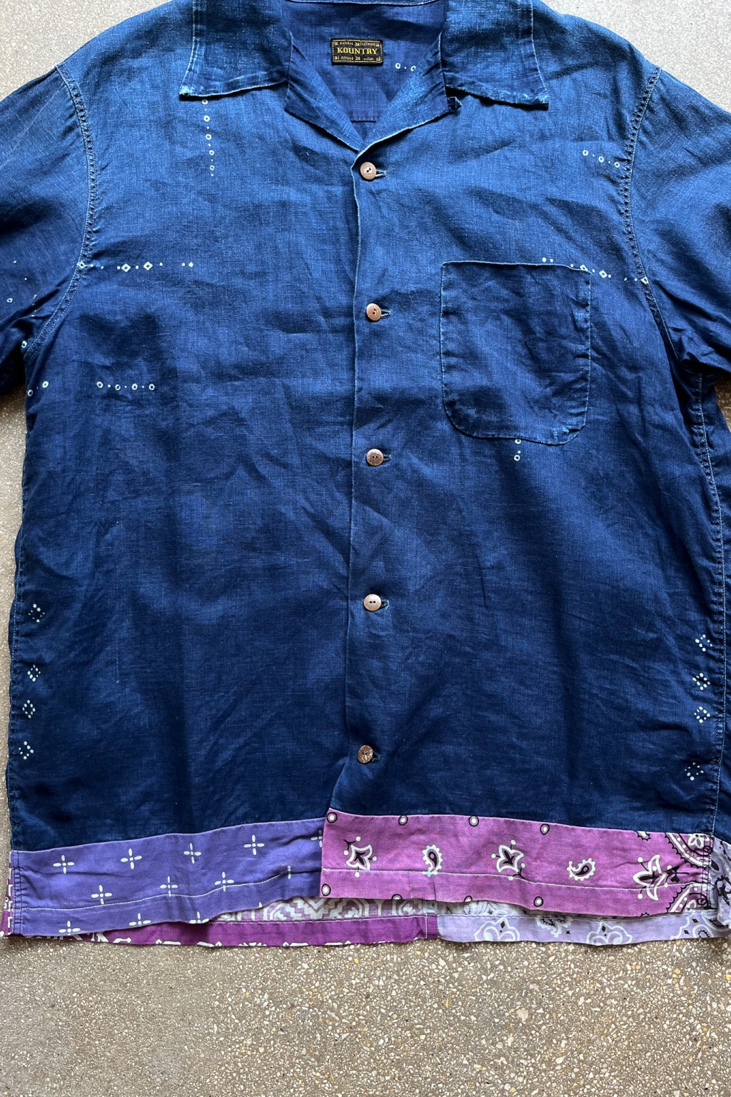 Kapital KOUNTRY French Cloth Linen Bandana Remake Aloha Shirt
