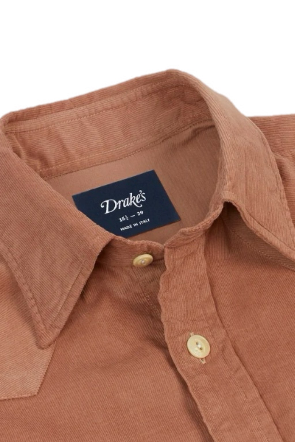 Drake's Corduroy Western Shirt Washed Red