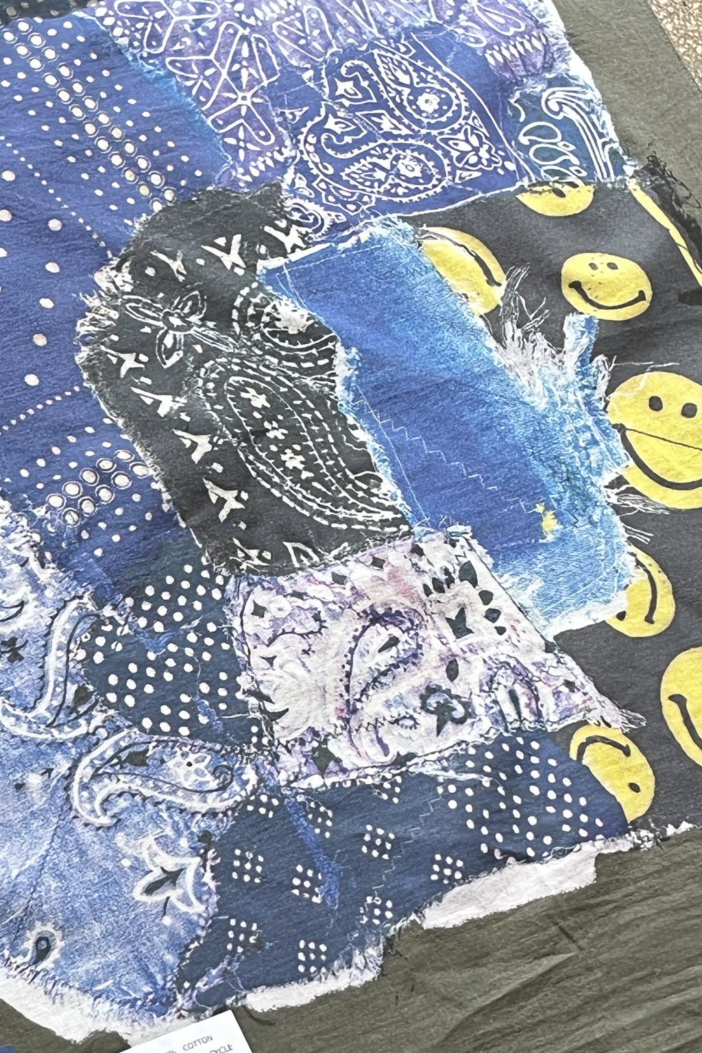 Kapital Fastcolor Selvedge Bandana (SMILIE BANDANA PATCHWORK