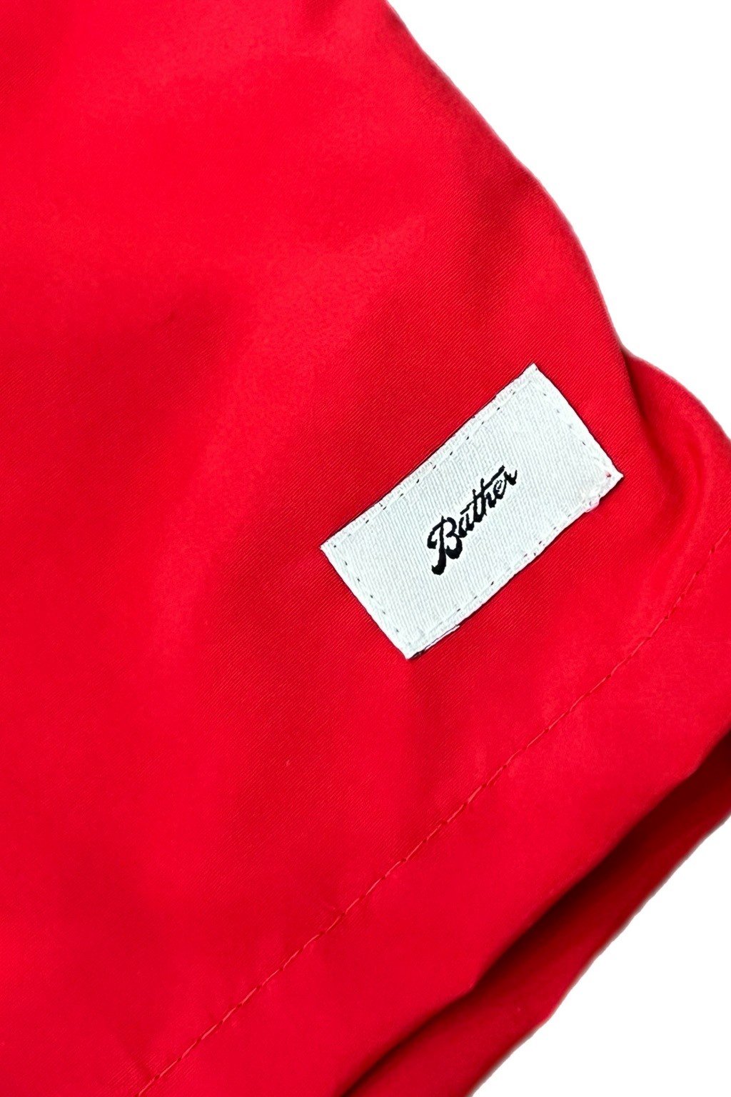 Bather Solid Swim Trunk Red
