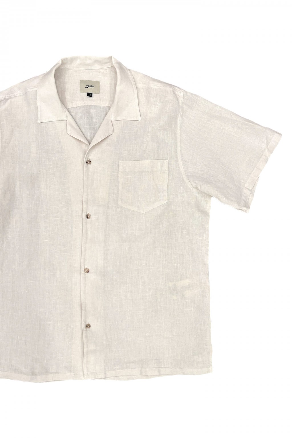 Bather Linen Camp Shirt Pearl