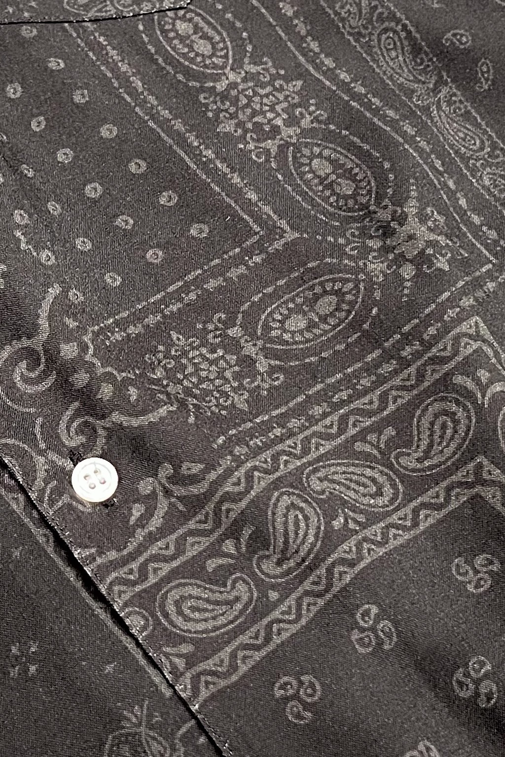 Bather Bandana Camp Shirt Black Tonal