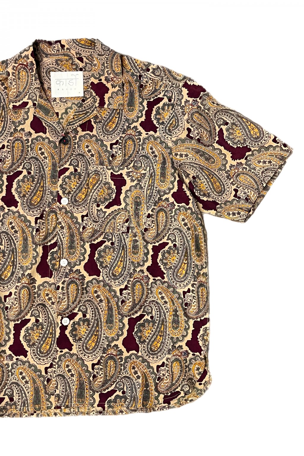 Kardo Ronen Camp Shirt Paisley Block Print