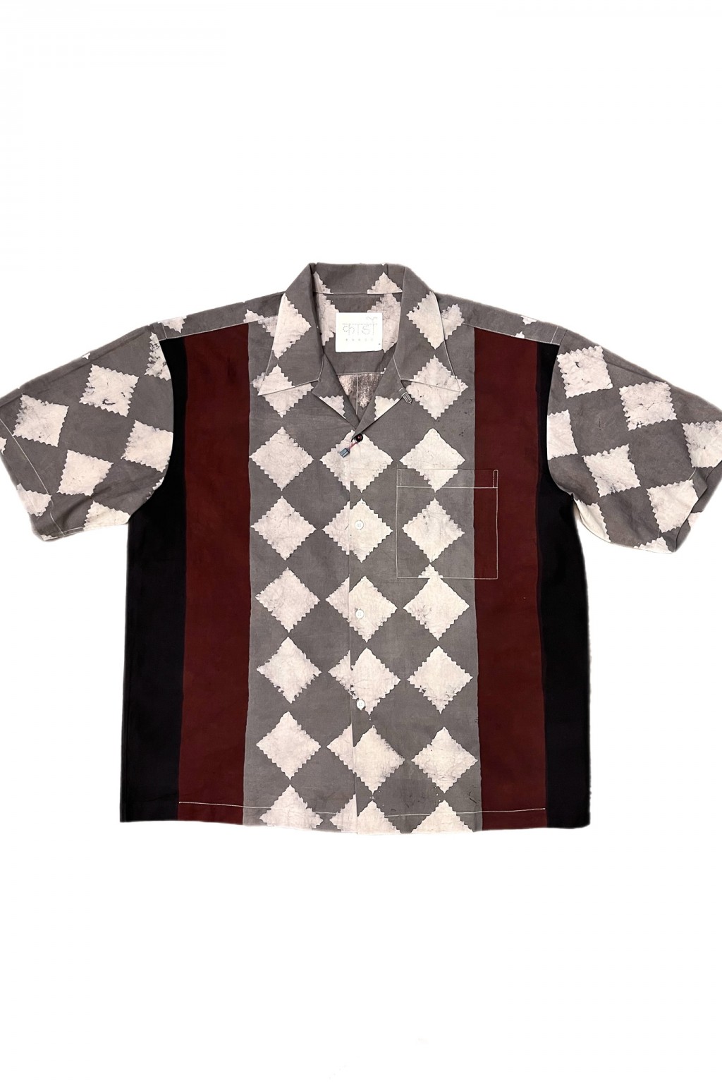 Kardo Rohit Camp Shirt Diamond Block Print