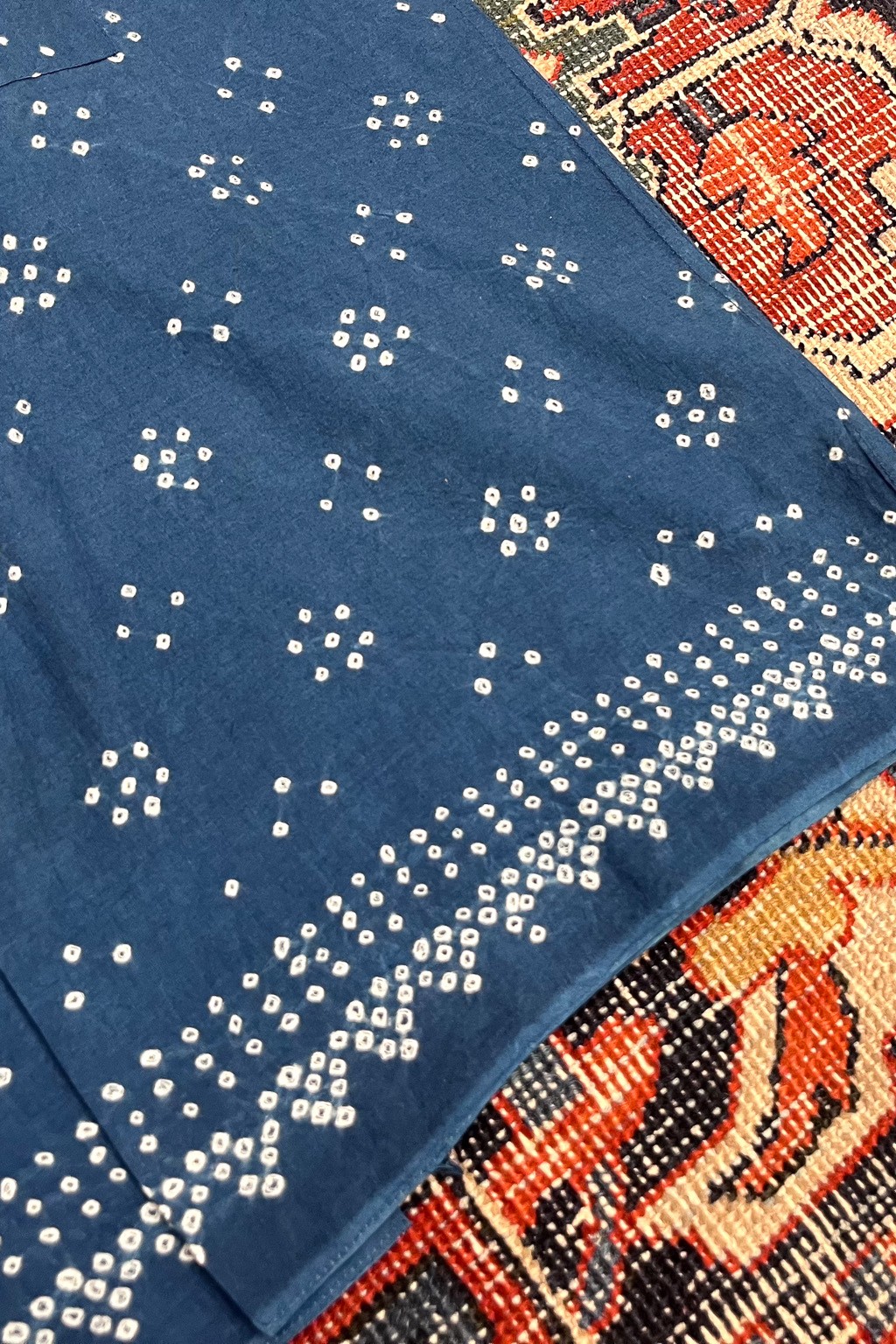 Kardo Rohit Camp Shirt Bandhani Indigo