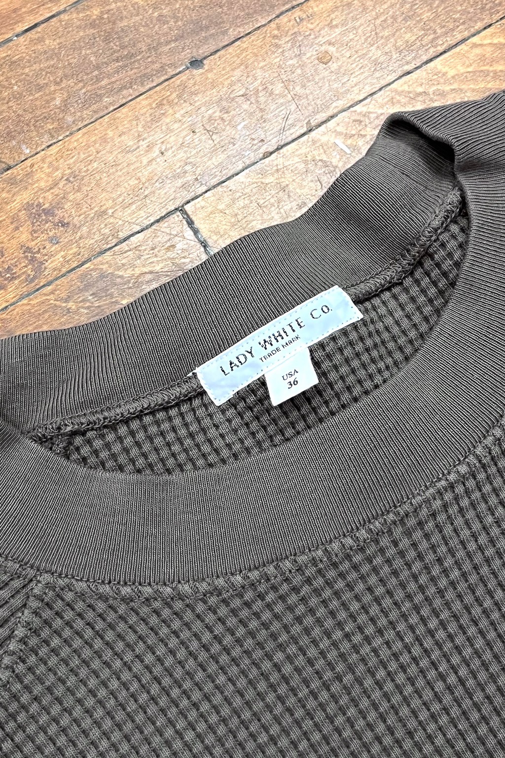 Lady White Co. Raglan Thermal Deep Cement