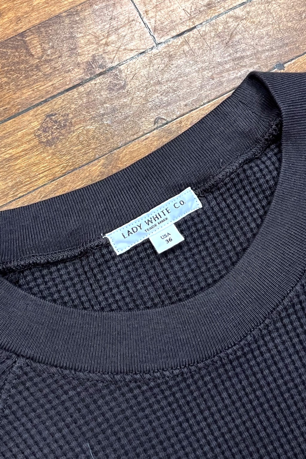 Lady White Co. Raglan Thermal Tire Black