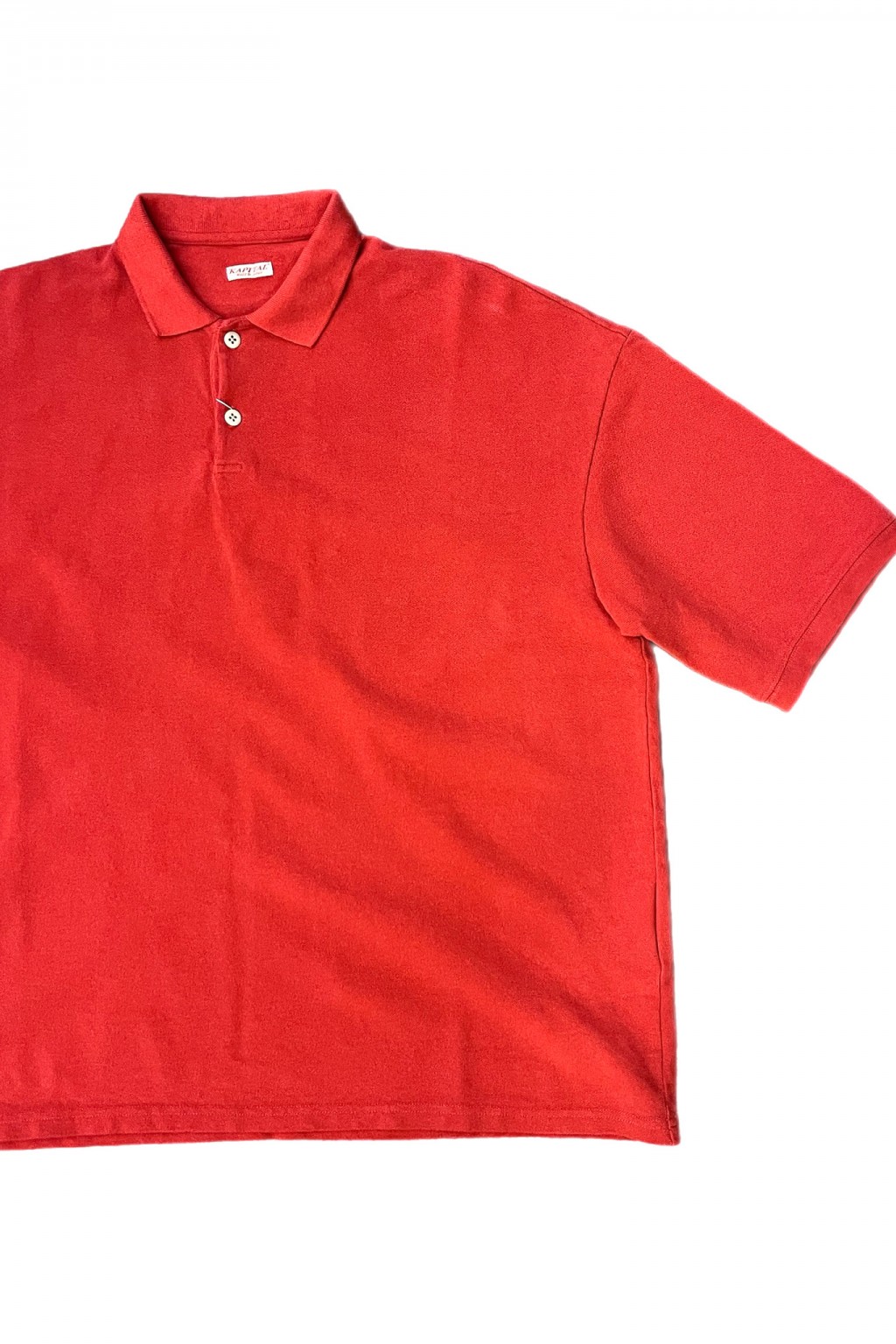 Kapital Pique BOX Polo Shirt Red - Made in Japan | Shirts