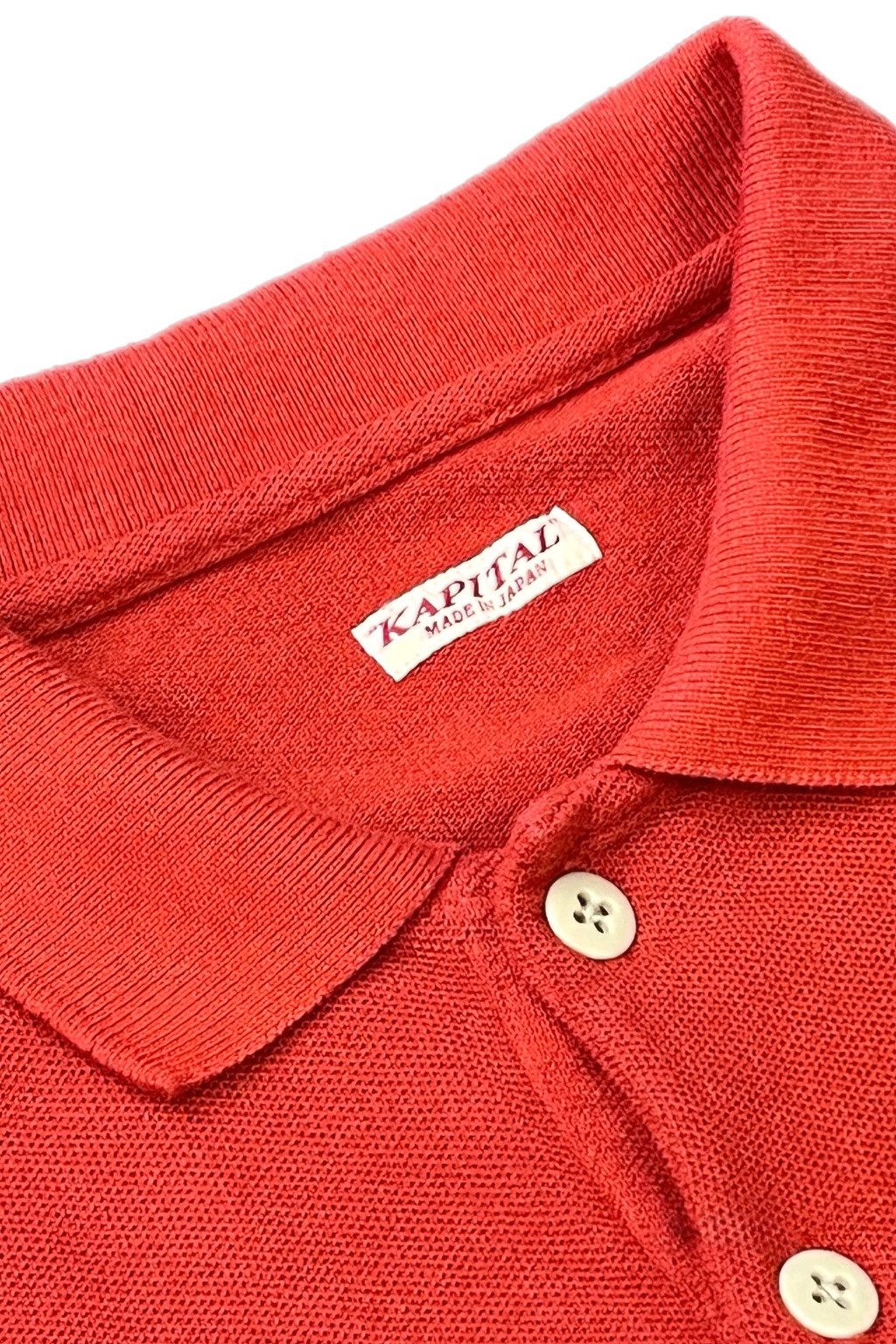 Kapital Pique BOX Polo Shirt Red