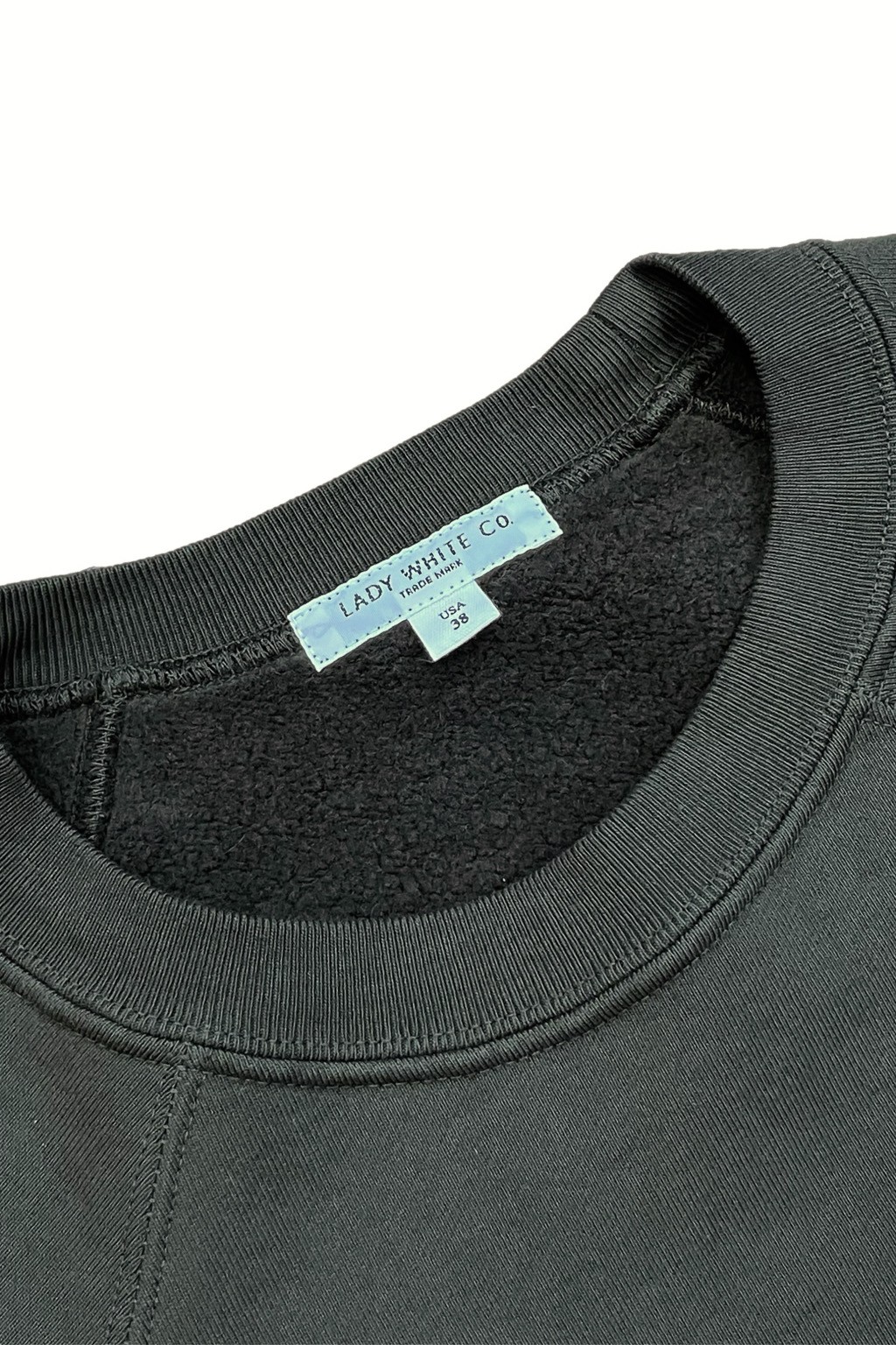 Lady White Co. Heavy Gusset Crewneck Black Olive