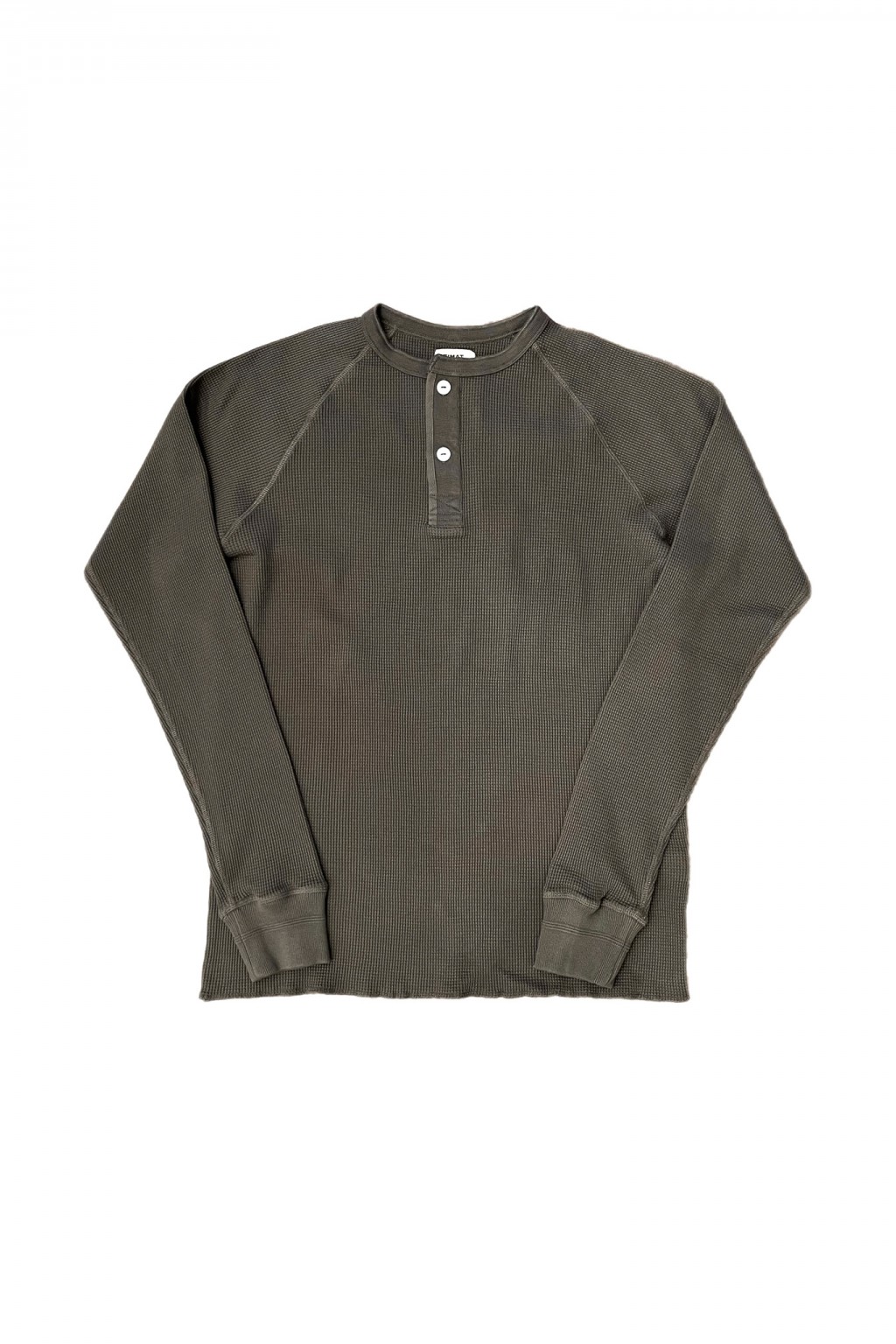Heimat Cotton Waffle Henley Military Green