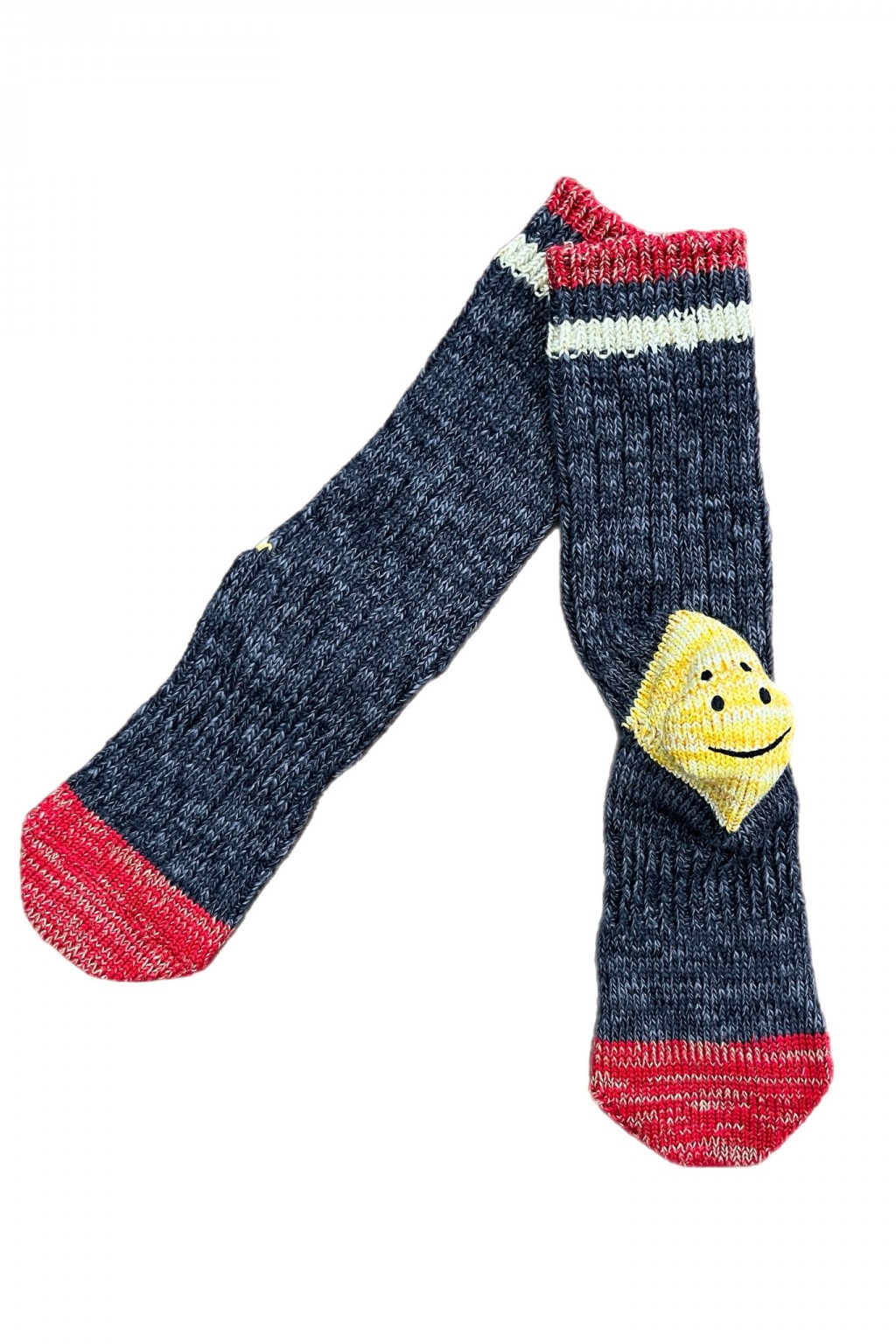 Kapital 60 Yarns IVY RAINBOWY HAPPY HEEL Hold Socks Gray - Made in