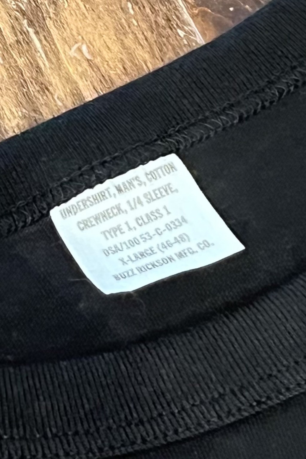 Buzz Rickson's US Government Issue Tee Black