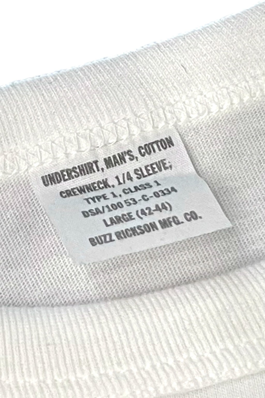 Buzz Rickson's US Government Issue Tee White