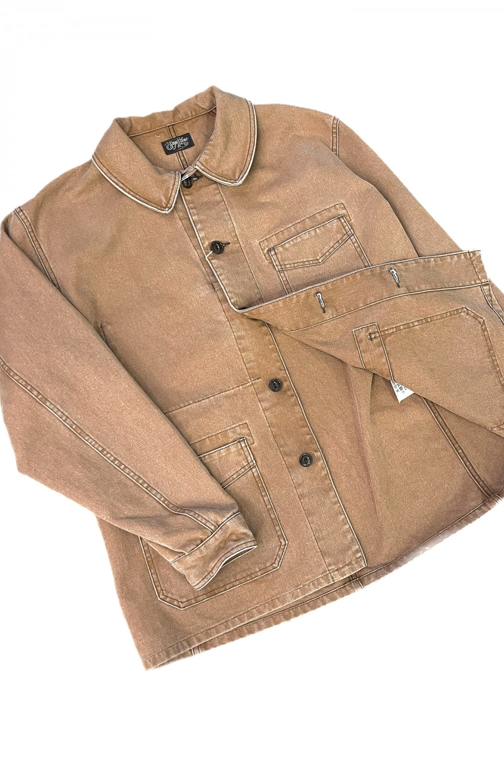 Sugar Cane French Work Jacket Brown Duck