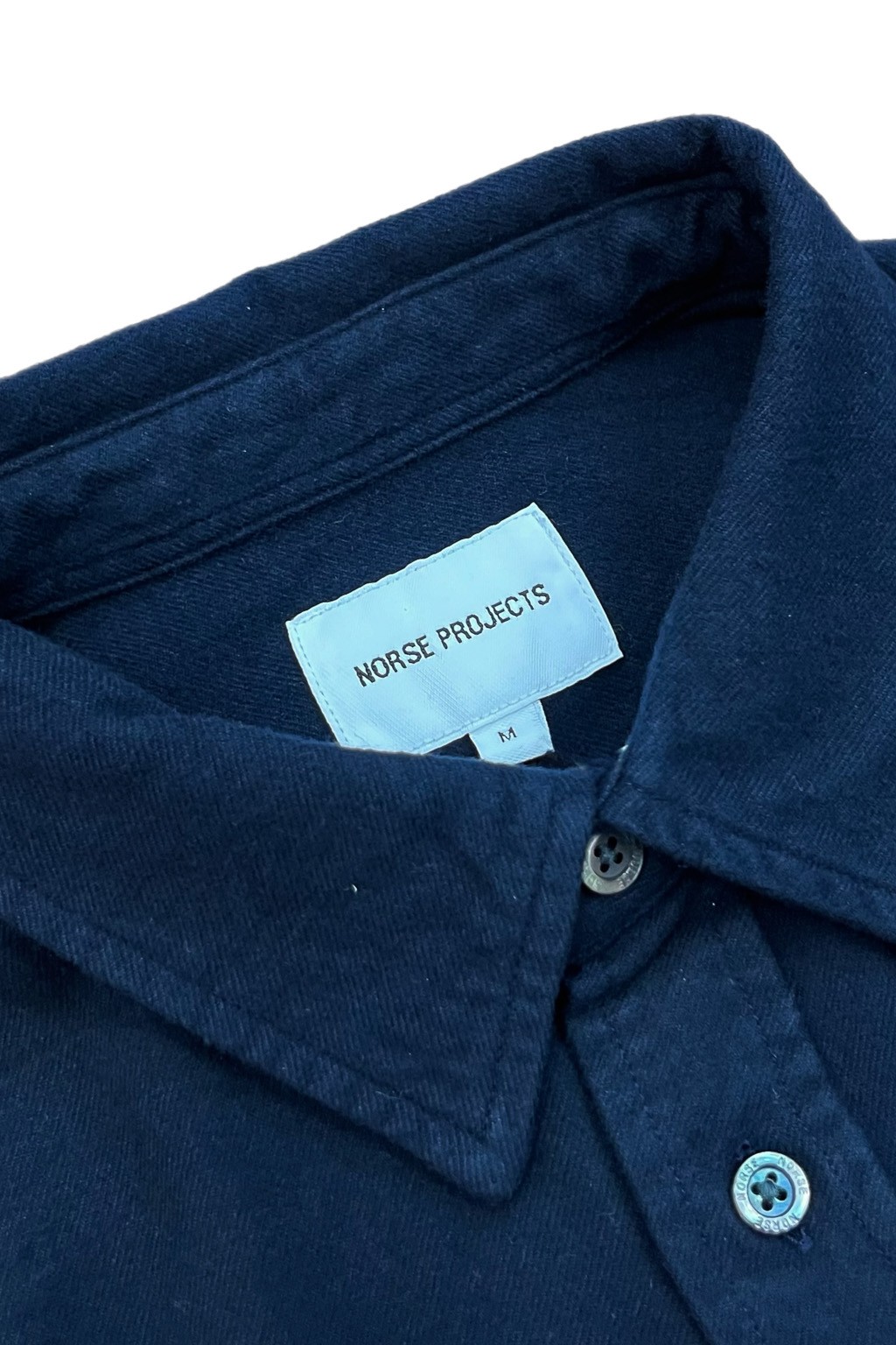 Norse Projects Osvald Flannel Shirt Dark Navy