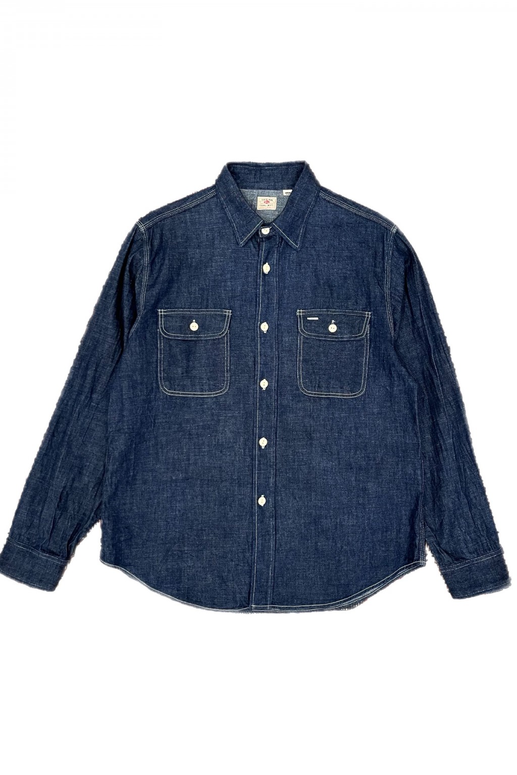 トップス SUGAR CANE - EMB'D WORK SHIRTS Sugar Cane Work Shirt Blue Denim - Made in Japan | Shirts