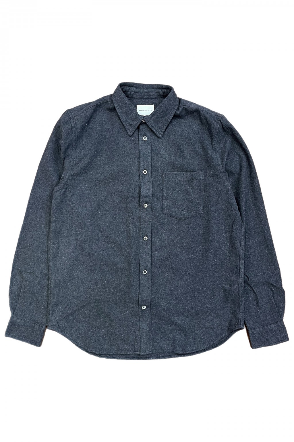 Norse Projects Osvald Flannel Shirt Charcoal Melange