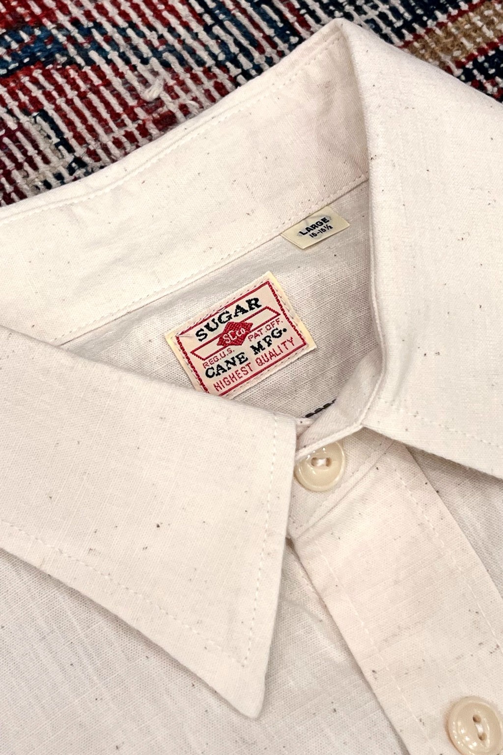 Sugar Cane Work Shirt White Chambray