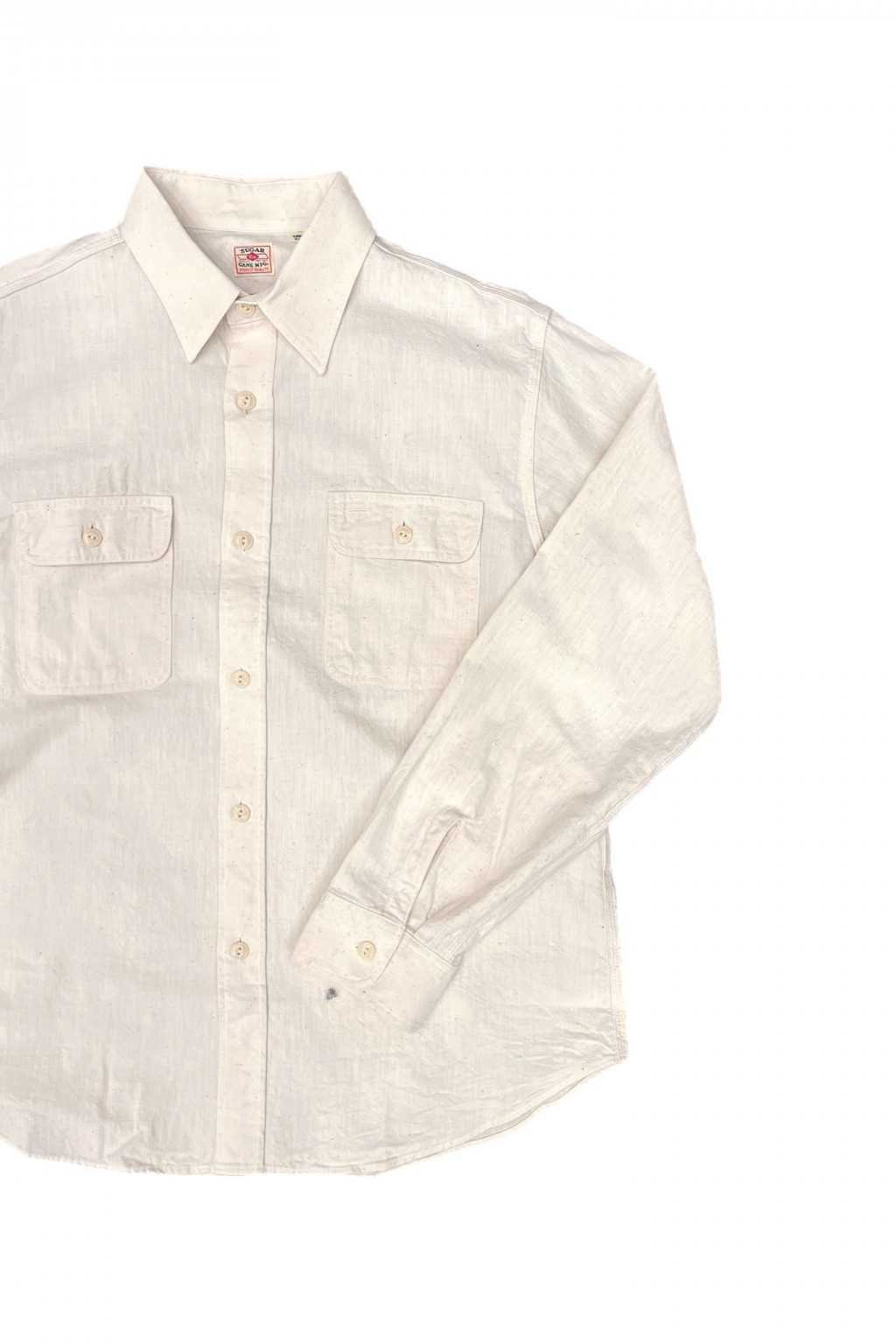 Sugar Cane Work Shirt White Chambray