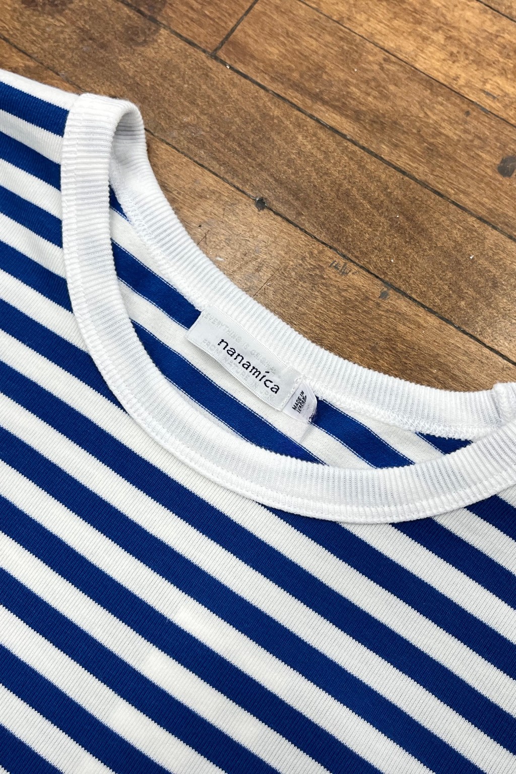 ナナミカ COOLMAX St. Jersey Tee ロイヤルブルー Nanamica COOLMAX St. Jersey Tee Royal Blue x White - Made in