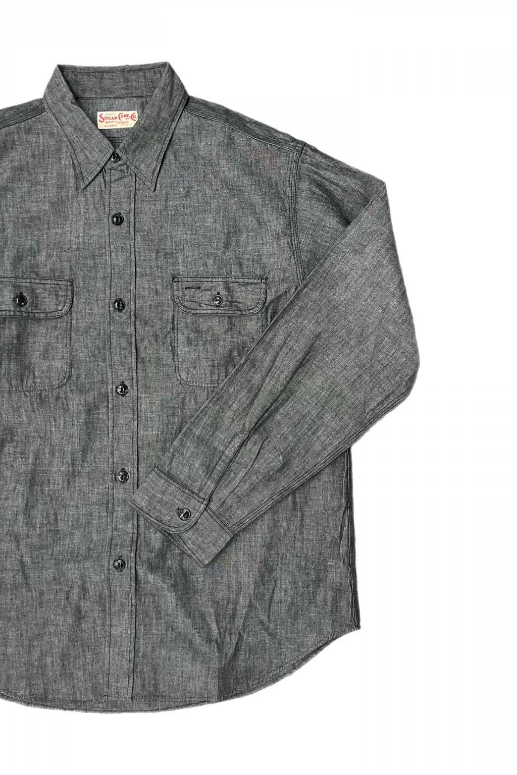 Sugar Cane Work Shirt Black Chambray