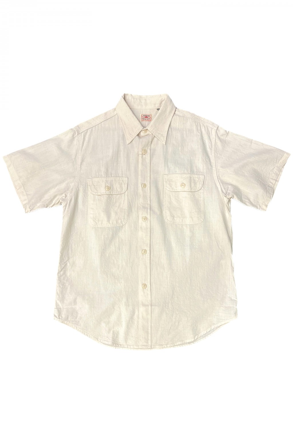 Sugar Cane S/S Work Shirt White Chambray