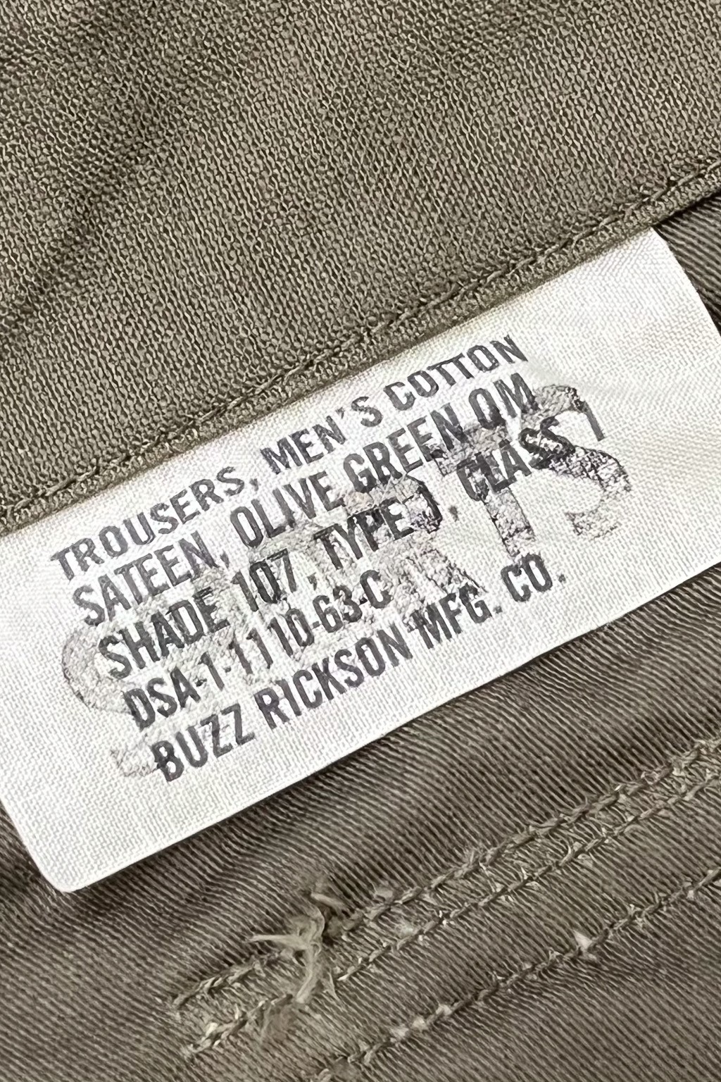 Buzz Rickson's 107 Type-1 Shorts Olive