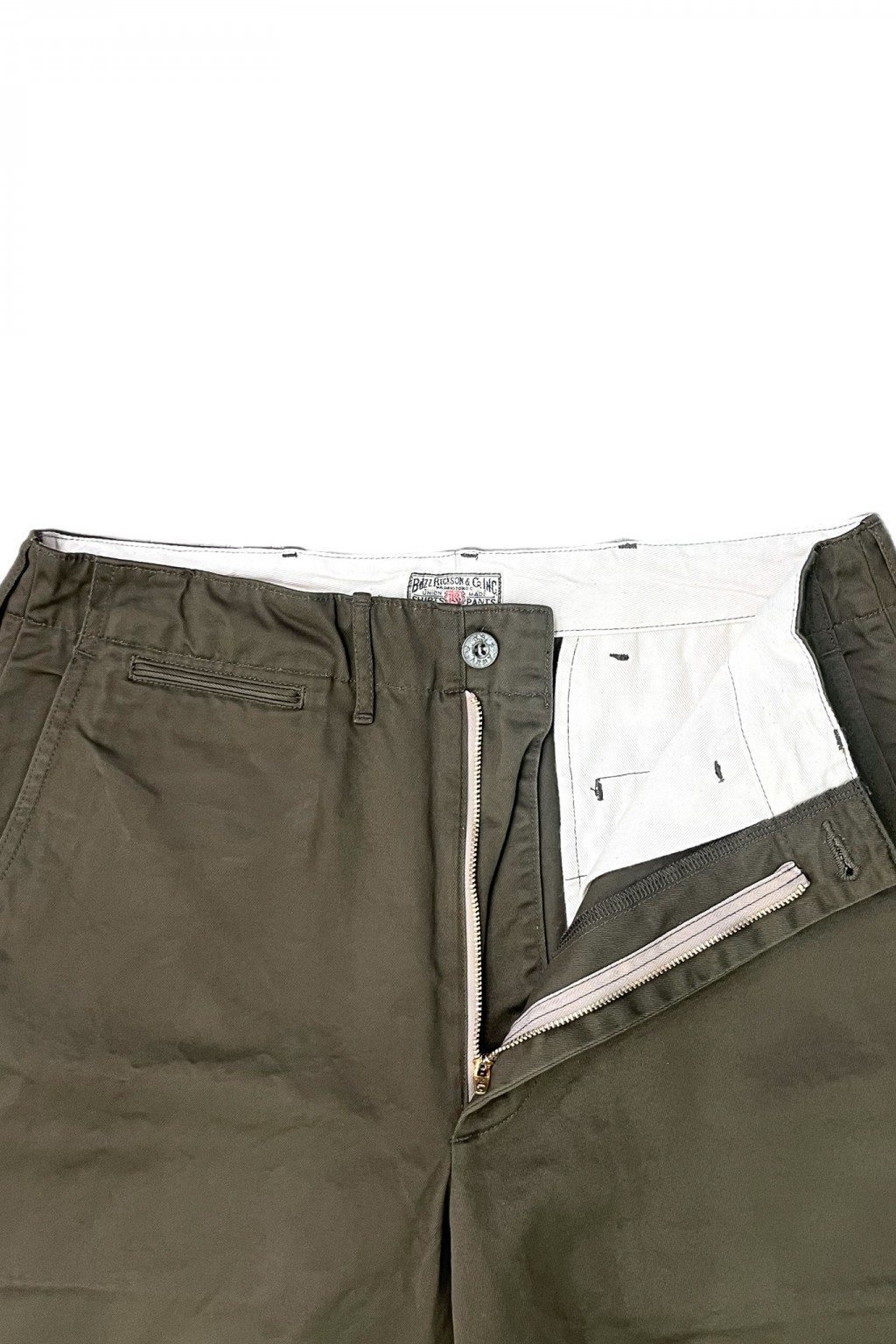 Buzz Rickson's 1945 Model Chino Shorts Olive Made in Japan