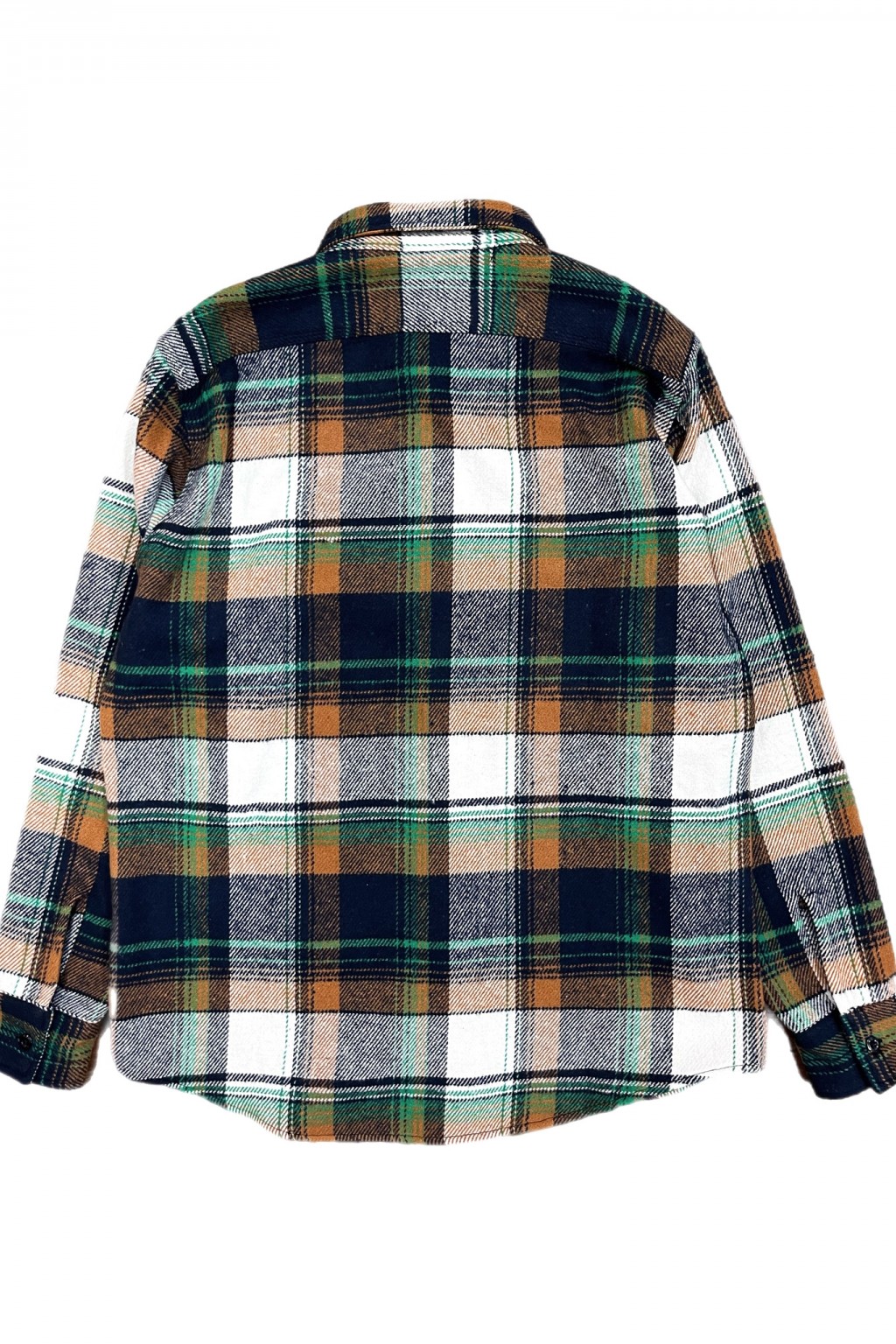 Randy's Garments 3-Pocket Work Shirt Green Heavy Brushed Flannel Plaid