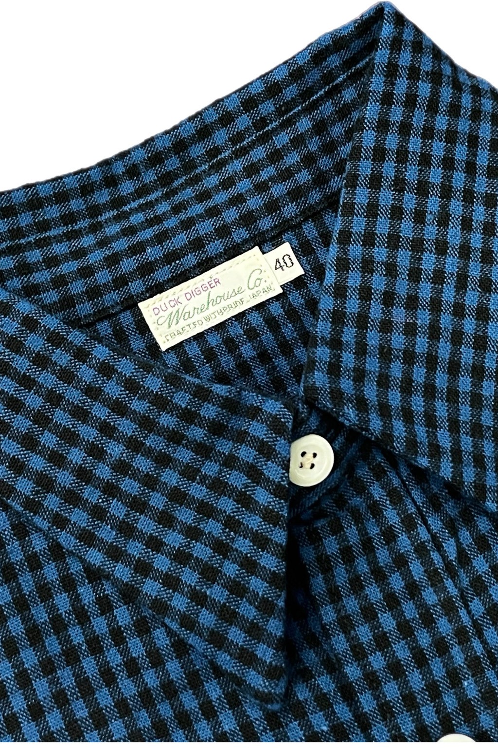 Warehouse & Co. Lot. 3055 Work Shirt Blue Gingham Check