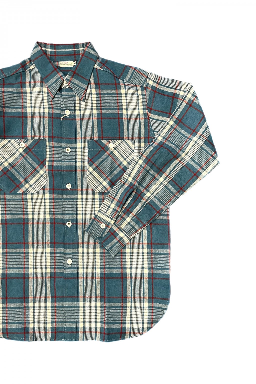 SETTO FARMS SHIRT 5分袖　サックス Warehouse & Co. Lot. 3055 Work Shirt Sax Check - Made in