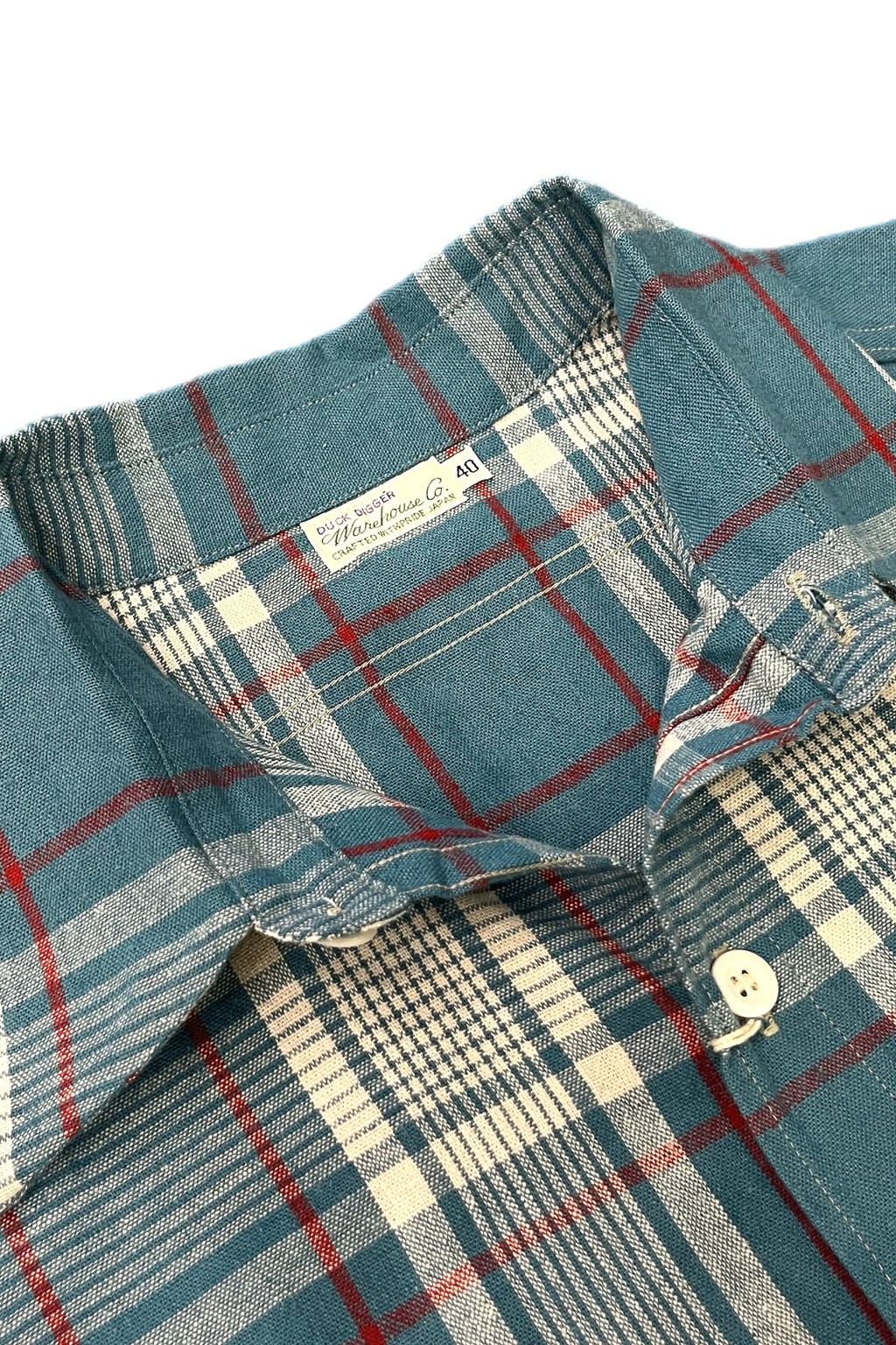 Warehouse & Co. Lot. 3056 S/S Work Shirt Sax Check