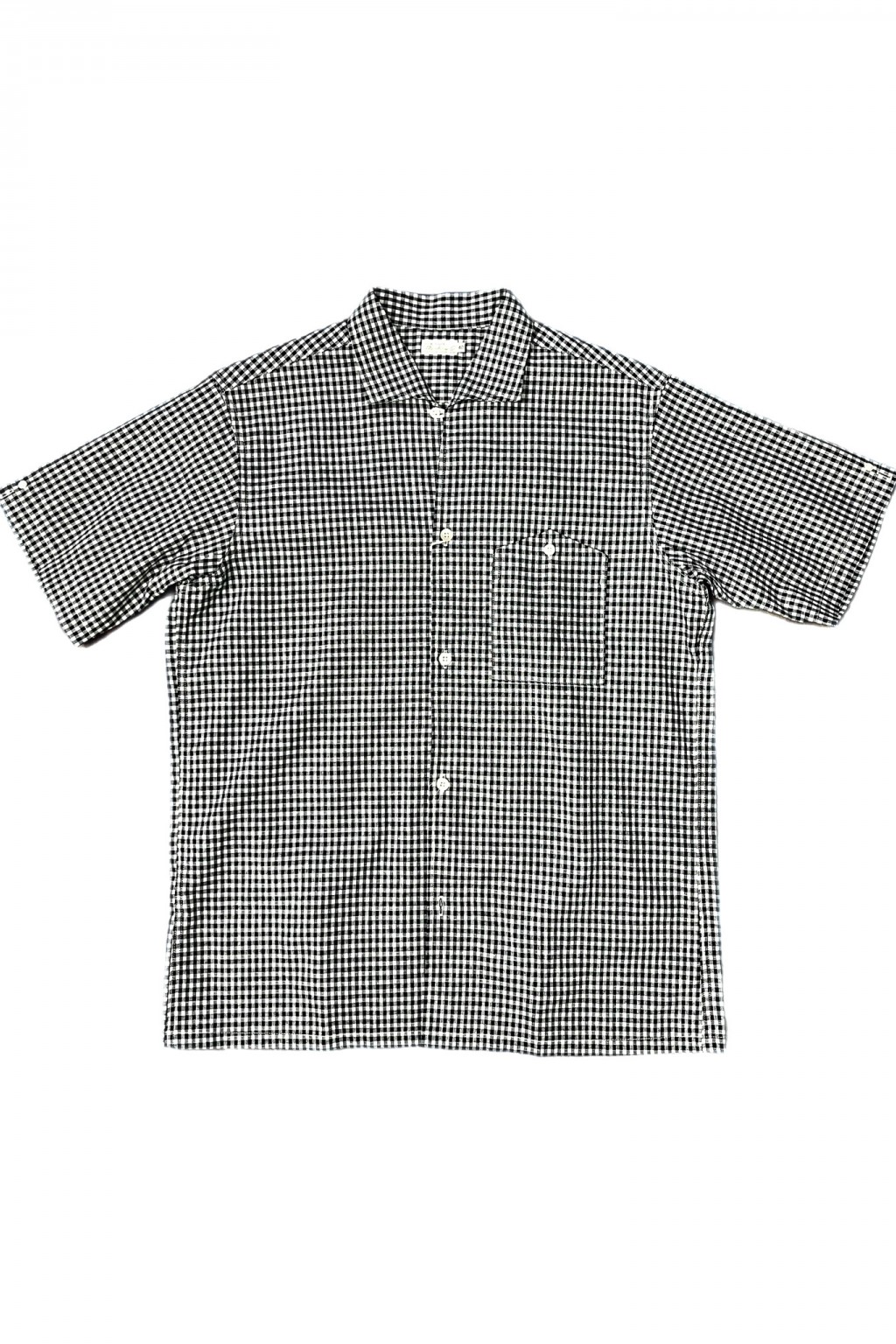Warehouse & Co. Lot. 3091 S/S Open Shirt Small Navy Gingham