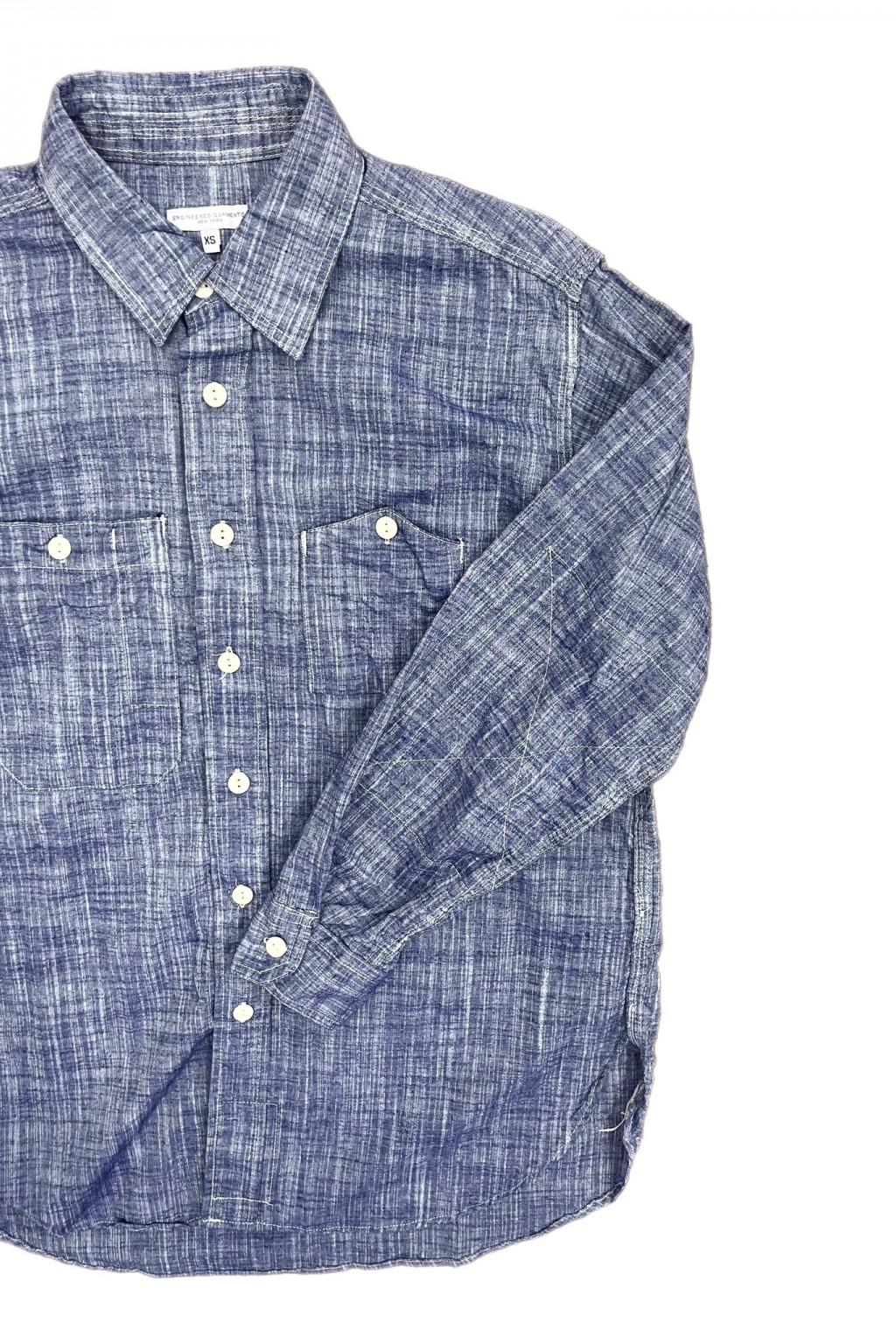 Engineered Garments Work Shirt Navy Cotton Slab