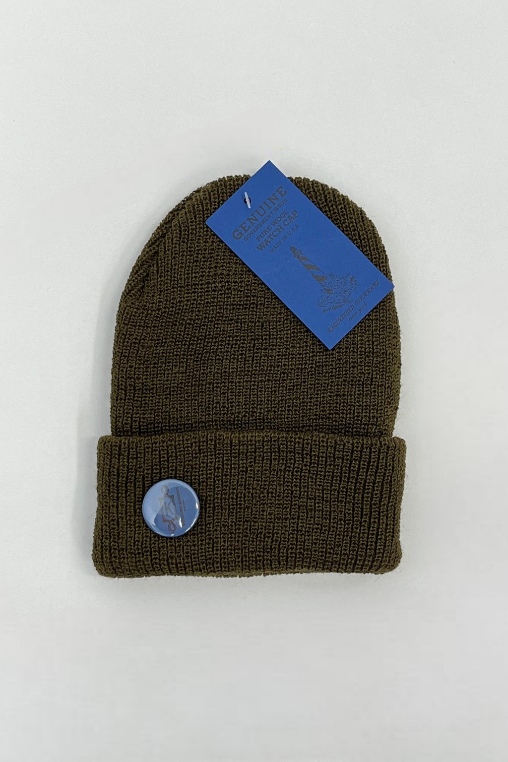 Engineered Garments Wool Watch Cap Olive - Made in USA