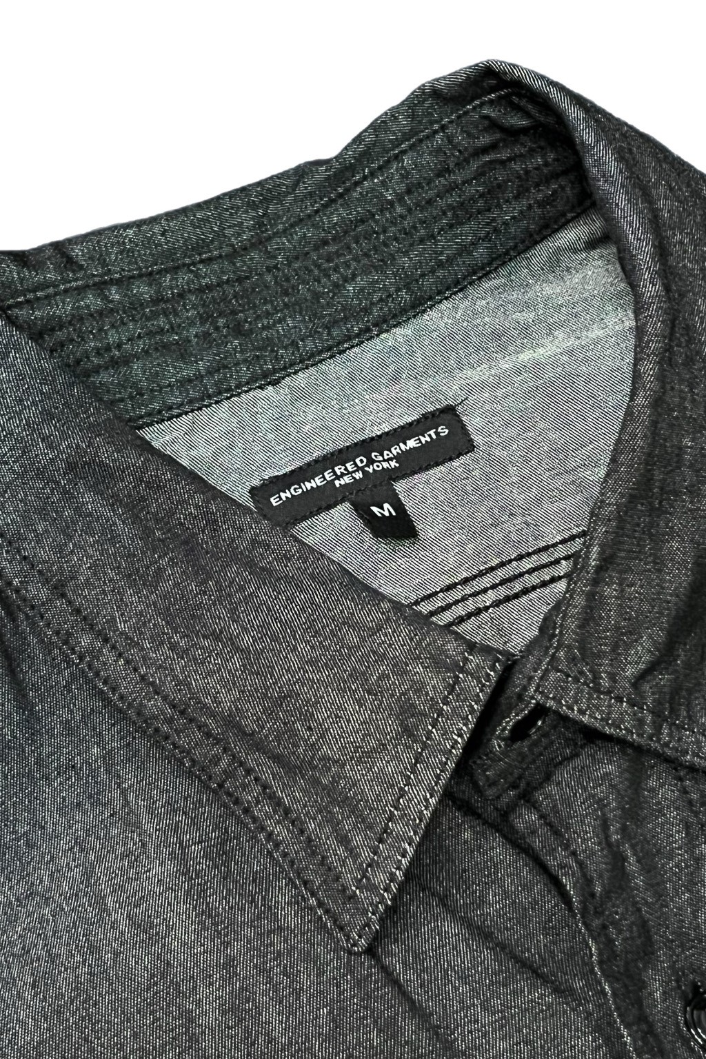 Engineered Garments Work Shirt Black Cotton Denim Shirting