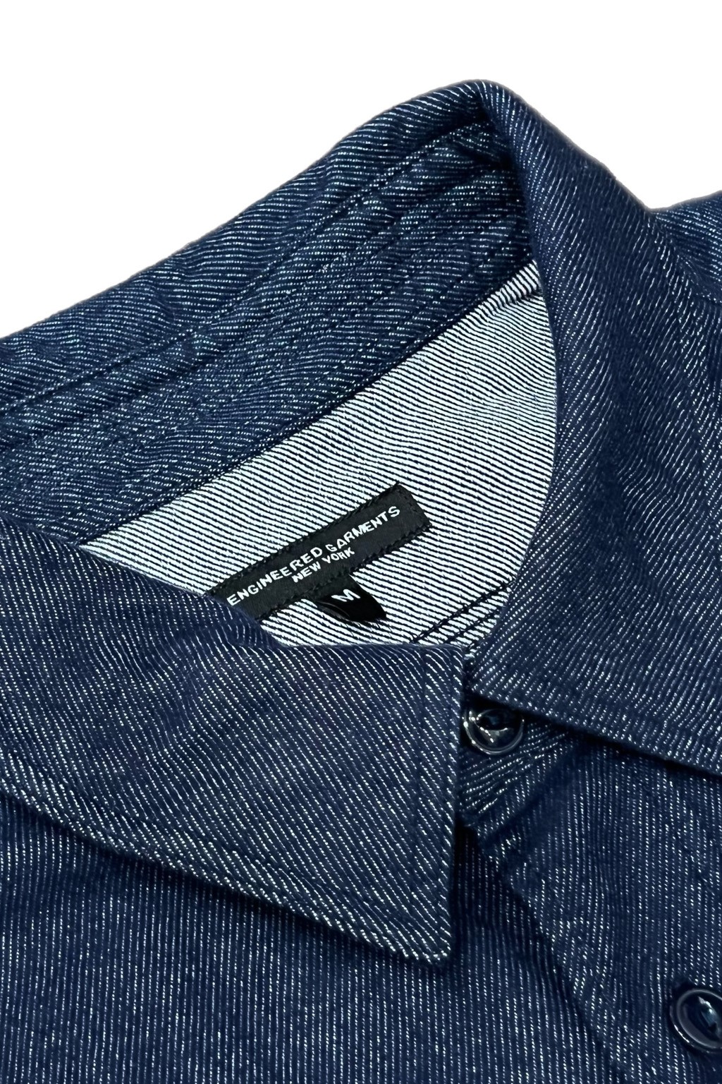 Engineered Garments Work Shirt Indigo Cotton Denim Flannel