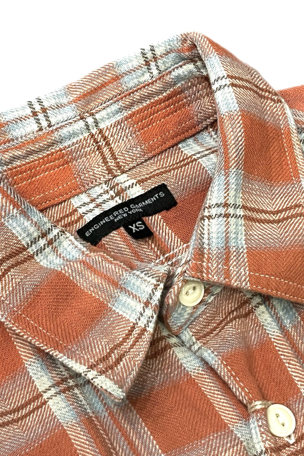 Engineered Garments Work Shirt Pink Cotton Plaid JQ