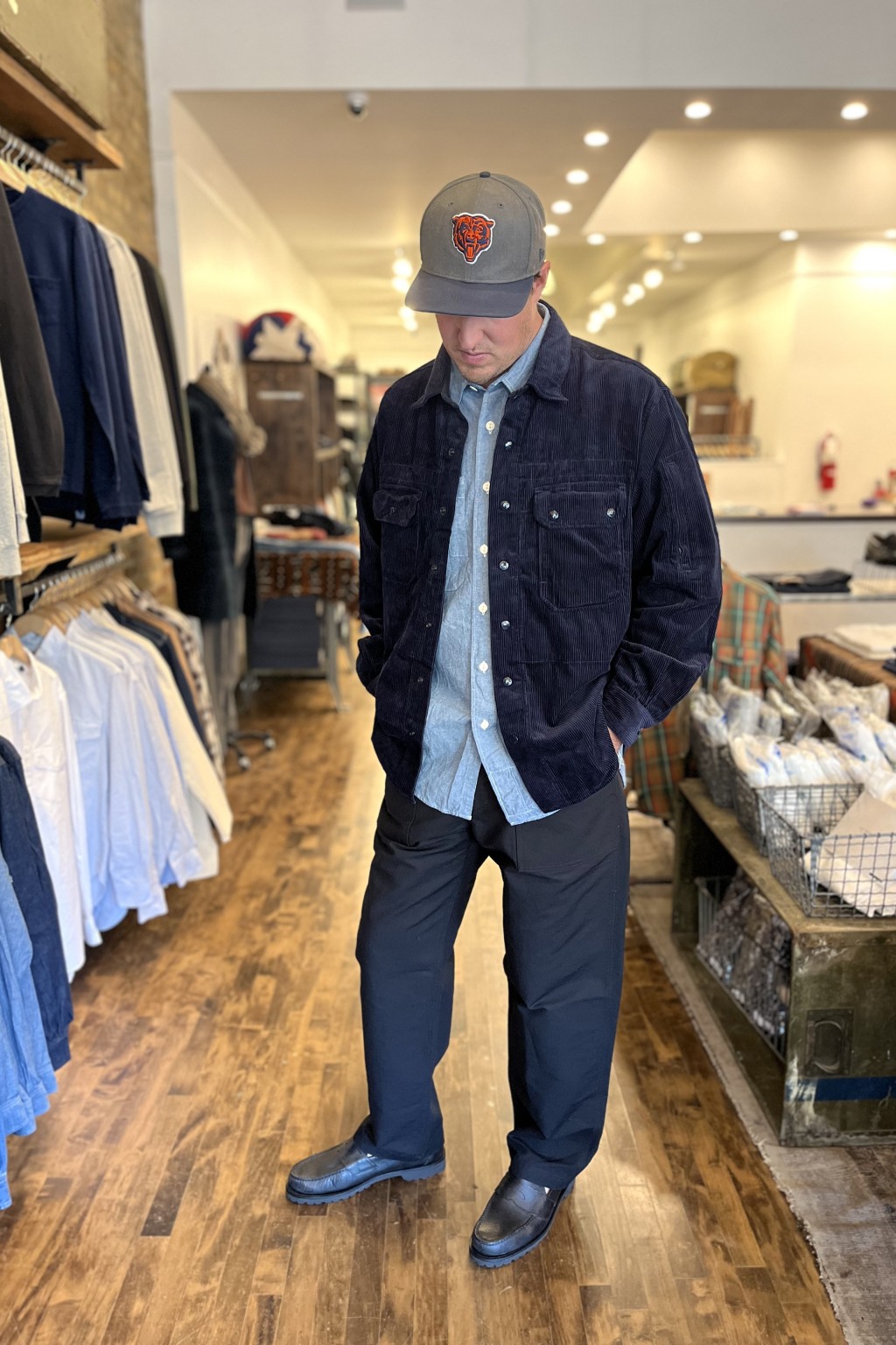 Engineered Garments CPO Shirt Jacket Navy 8W Corduroy - Made in