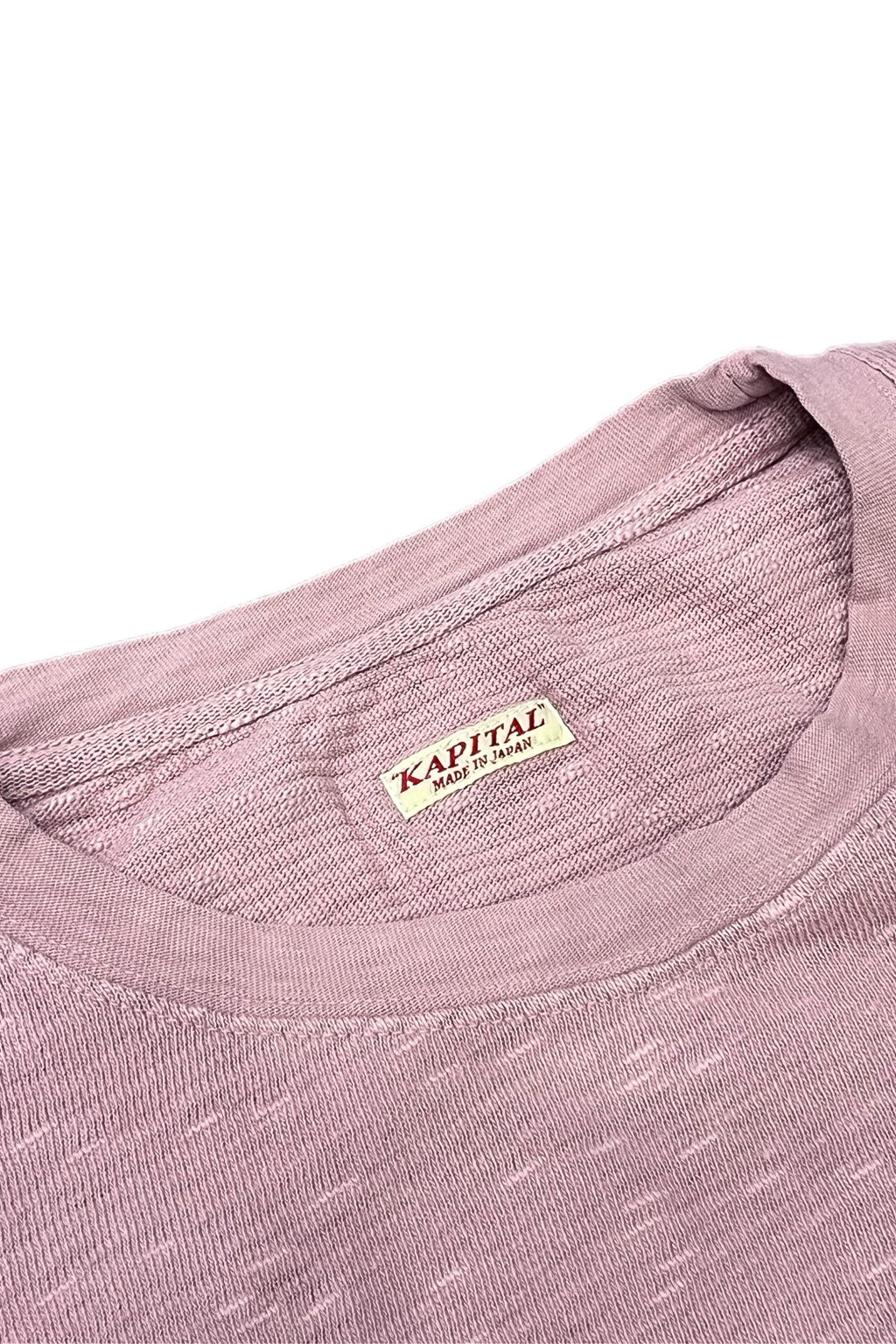 Kapital AMUSE Knit Pocket Long Sleeve T Pink
