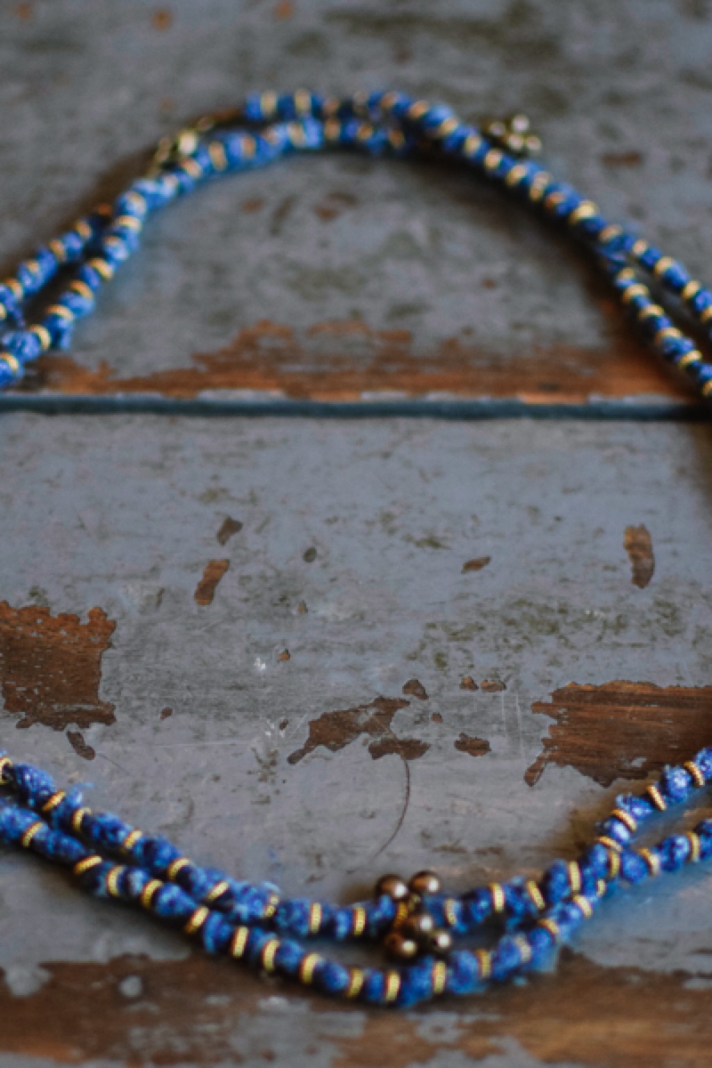 Kapital French Linen Necklace Indigo Linen - Made in Japan
