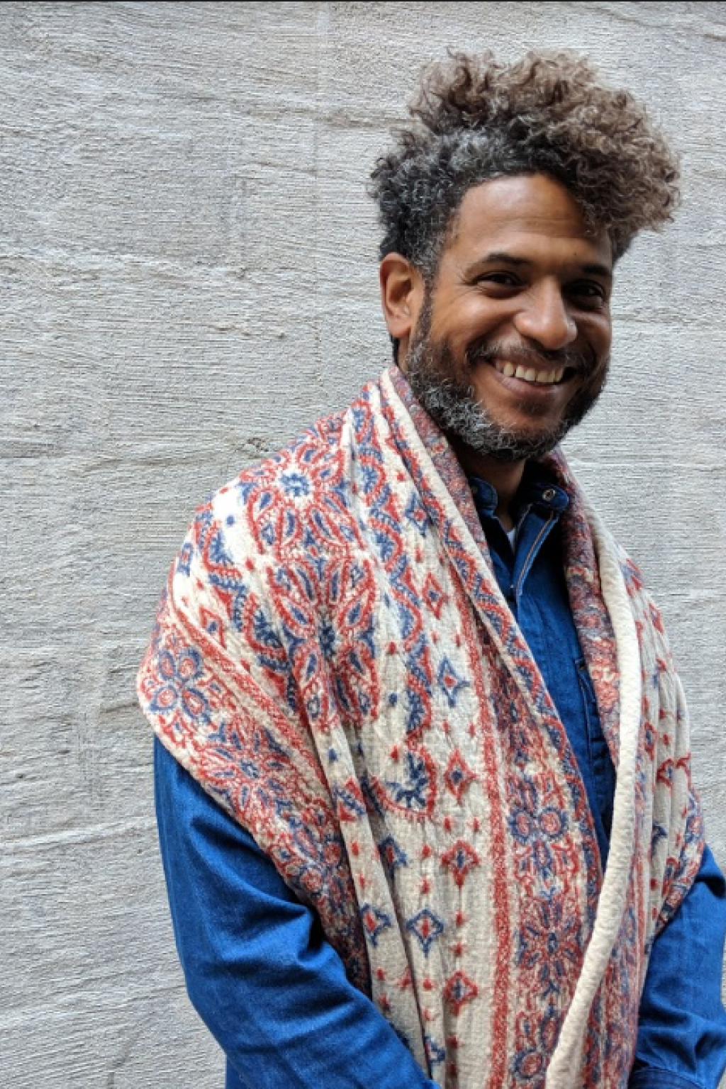Kapital Compressed Wool Scarf Ecru Big Mamma - Made in Japan
